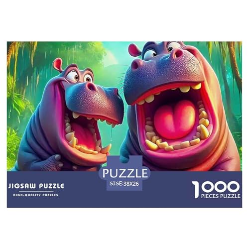Hippopotamus Puzzles 1000-teilige Schwer Puzzle Spielzeug Lernspiel Impossible Herausforderungsspielzeug Für Erwachsene Kinder 38x26cm/1000pcs Hippopotamus Puzzles 1000-teilige Schwer Puzzle Spielzeug Lernspiel Impossible Herausforderungsspielzeug Für Erwachsene Kinder 38x26cm/1000pcs von OWBASKPOZ