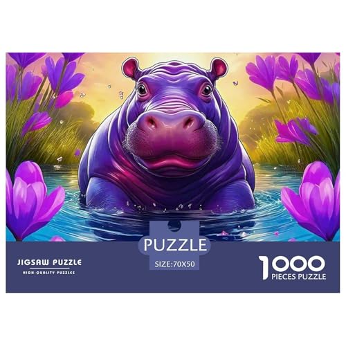 Hippopotamus Puzzles 1000-teilige Schwer Puzzle Spielzeug Lernspiel Impossible Herausforderungsspielzeug Für Erwachsene Kinder 70x50cm/1000pcs Hippopotamus Puzzles 1000-teilige Schwer Puzzle Spielzeug Lernspiel Impossible Herausforderungsspielzeug Für Erwachsene Kinder 70x50cm/1000pcs von OWBASKPOZ