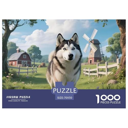 Huskies Puzzle 1000-teilige Schwer Puzzle Spielzeug Pädagogisches Spiel Impossible Haustier Hund Herausforderung Spielzeug Für Erwachsene Und Kinder Ab 14 Jahren 70x50cm/1000pcs Huskies Puzzle 1000-teilige Schwer Puzzle Spielzeug Pädagogisches Spiel Impossible Haustier Hund Herausforderung Spielzeug Für Erwachsene Und Kinder Ab 14 Jahren 70x50cm/1000pcs von OWBASKPOZ