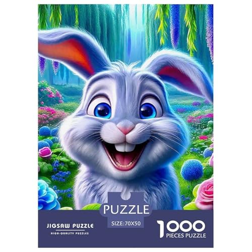 Kaninchen Puzzle 1000 Teile Schwer Puzzle Spielzeug Pädagogisches Spiel Impossible Herausforderungsspielzeug Für Erwachsene Kinder 70x50cm/1000pcs von OWBASKPOZ
