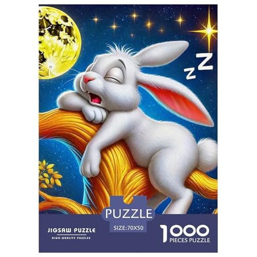 Kaninchen Puzzles 1000 Teile Schwer Puzzle Spielzeug Lernspiel Impossible Herausforderungsspielzeug Für Erwachsene Und Kinder in Bewährter 70x50cm/1000pcs von OWBASKPOZ