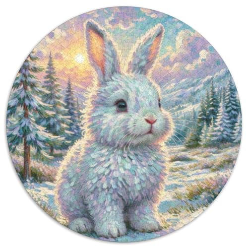 Kaninchen1000 Circular Puzzle Schwieriges PuzzleStressabbau-SpielzeugPet Kaninchen Für Erwachsene Kinder1000pcs (67.5x67.5cm) von OWBASKPOZ