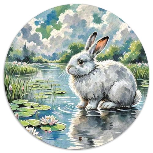 Kaninchen1000 Teile,Puzzle Erwachsene, Herausforderndes Rätsel,Puzzlespiele FürFamilie,Geschenke Pet KaninchenfürErwachseneGeschenkideen1000pcs (67.5x67.5cm) von OWBASKPOZ