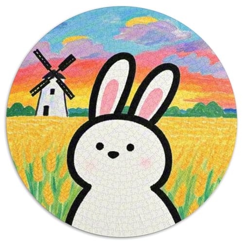 Kaninchen1000 Teile Puzzle Für ErwachseneKinder Pet KaninchenabPuzzlesGeschenk, Hobby1000pcs (67.5x67.5cm) von OWBASKPOZ
