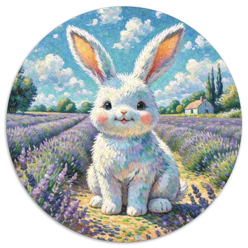Kaninchen1000 Teile Rund Puzzles Für Erwachsene Und Kinder Pet KaninchenPuzzle Stressabbau - Spielzeug1000pcs (67.5x67.5cm) von OWBASKPOZ