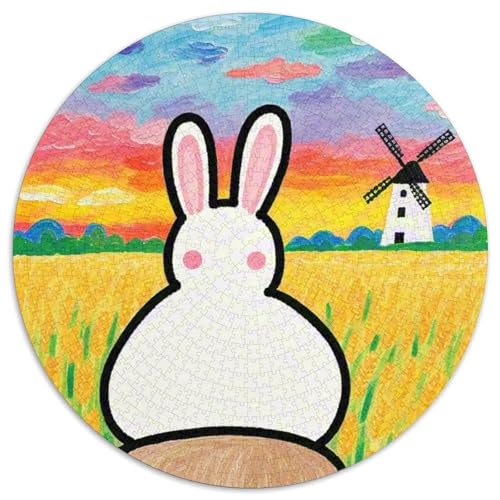 Kaninchen1000 TeilePuzzlefürErwachsene Und Kinder AbRundes Puzzleg von OWBASKPOZ