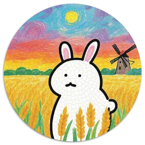 Kaninchen1000 TeileStressabbau Spielzeug Für Circular Puzzles Pet KaninchenPuzzle Erwachsene Und Kinder1000pcs (67.5x67.5cm) von OWBASKPOZ