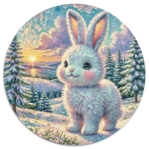 Kaninchen1000 TeileStressabbau Spielzeug Für Circular Puzzles Pet KaninchenPuzzle Erwachsene Und Kinder1000pcs (67.5x67.5cm) von OWBASKPOZ
