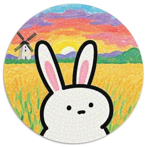 KaninchenJigsaw 1000 Teile PuzzlePet Kaninchen Puzzles ErwachsenenKinder AbGeschenki 1000pcs (67.5x67.5cm) von OWBASKPOZ