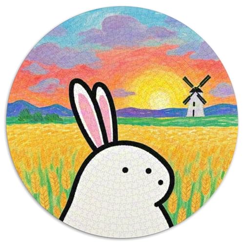 KaninchenJigsaw 1000 Teile Puzzles Puzzle Für Erwachsene Kinder Pet KaninchenLernspiel Herausforderungsspielzeug1000pcs (67.5x67.5cm) von OWBASKPOZ