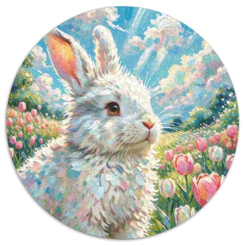 KaninchenPuzzle 1000 Teile Erwachsene Und Kinder Pet KaninchenPuzzles-Geschenk RundesRätsel Puzzel Game1000pcs (67.5x67.5cm) von OWBASKPOZ