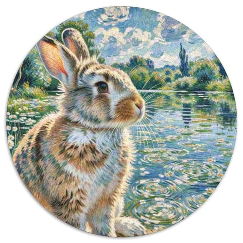 KaninchenPuzzle 1000 Teile Erwachsene Und Kinder Pet KaninchenPuzzles-Geschenk RundesRätsel Puzzel Game1000pcs (67.5x67.5cm) von OWBASKPOZ
