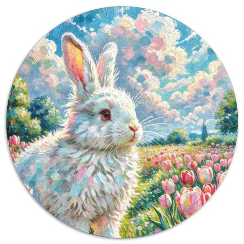KaninchenPuzzle 1000 Teile Erwachsene Und Kinder Pet KaninchenPuzzles-Geschenk RundesRätsel Puzzel Game1000pcs (67.5x67.5cm) von OWBASKPOZ