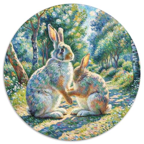 KaninchenPuzzle 1000 Teilefür Erwachsene Und Kinder, 1000 TeilePet Kaninchen Puzzles Game Jigsaw Geschenk,1000pcs (67.5x67.5cm) von OWBASKPOZ