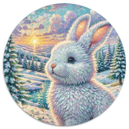 KaninchenPuzzles 1000 Teile Puzzle Für Erwachsene Und Kinder, Bunt Kunst Abstrakt Pet KaninchenJigsaw GameGeschenk,1000pcs (67.5x67.5cm) von OWBASKPOZ