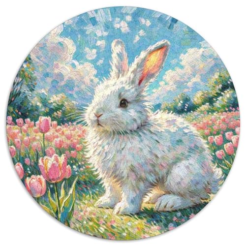 KaninchenPuzzles 1000 Teile Puzzle Für Erwachsene Und Kinder, Bunt Kunst Abstrakt Pet KaninchenJigsaw GameGeschenk,1000pcs (67.5x67.5cm) von OWBASKPOZ