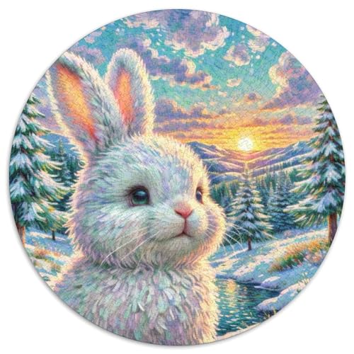 KaninchenPuzzles 1000 Teile Puzzle Für Erwachsene Und Kinder, Bunt Kunst Abstrakt Pet KaninchenJigsaw GameGeschenk,1000pcs (67.5x67.5cm) von OWBASKPOZ