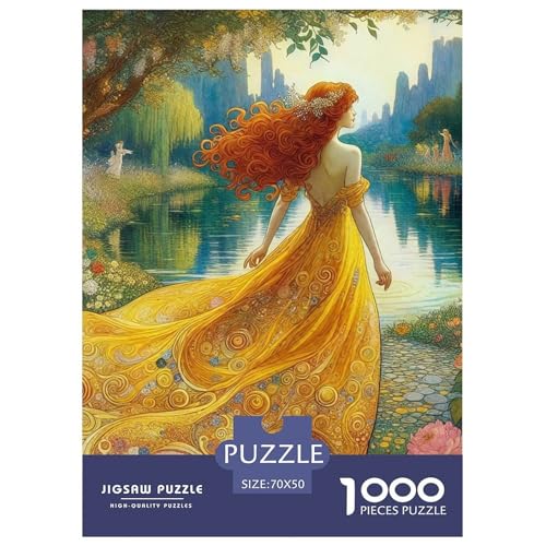 Kleid Schönheit Puzzle 1000 Teile Schwer Puzzle Spielzeug Lernspiel Impossible Herausforderung Spielzeug Für Erwachsene Und Kinder Ab 12 Jahren 70x50cm/1000pcs von OWBASKPOZ