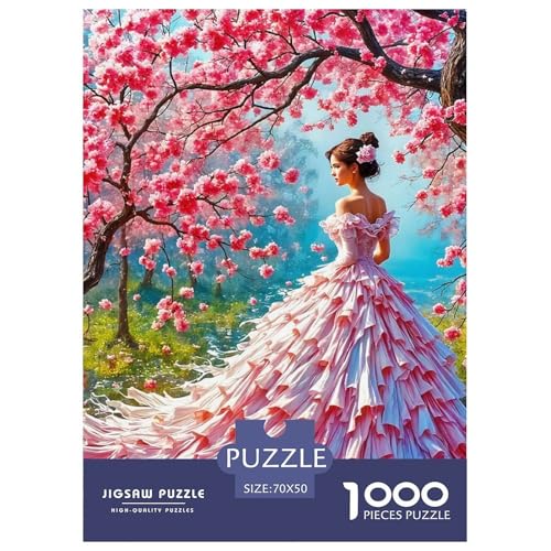 Kleid Schönheit Puzzle 1000 Teile Schwer Puzzle Spielzeug Lernspiel Impossible Herausforderungsspielzeug Für Erwachsene Kinder 70x50cm/1000pcs von OWBASKPOZ