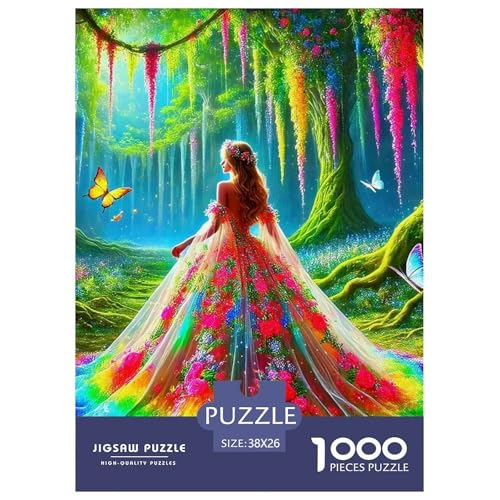 Kleid Schönheit Puzzle 1000-teilige Schwer Puzzle Spielzeug Lernspiel Impossible Herausforderung Spielzeug Für Erwachsene Kinder 38x26cm/1000pcs von OWBASKPOZ