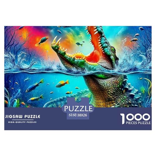 Krokodil Puzzle 1000-teilige Schwer Puzzle Spielzeug Lernspiel Impossible Herausforderungsspielzeug Für Erwachsene Kinder 38x26cm/1000pcs Krokodil Puzzle 1000-teilige Schwer Puzzle Spielzeug Lernspiel Impossible Herausforderungsspielzeug Für Erwachsene Kinder 38x26cm/1000pcs von OWBASKPOZ