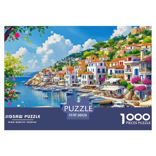 Küstenlandschaft Puzzle 1000 Teile Schwer Puzzle Spielzeug Lernspiel Impossible Herausforderung Spielzeug Für Erwachsene Und Kinder in Bewährter 38x26cm/1000pcs von OWBASKPOZ