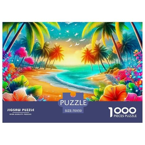 Küstenlandschaft Puzzle 1000 Teile Schwer Puzzle Spielzeug Pädagogisches Spiel Impossible Herausforderung Spielzeug Für Erwachsene Kinder 70x50cm/1000pcs von OWBASKPOZ