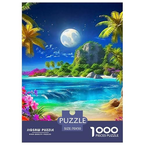 Küstenlandschaft Puzzle 1000 Teile Schwer Puzzle Spielzeug Pädagogisches Spiel Impossible Herausforderungsspielzeug Für Erwachsene Kinder 70x50cm/1000pcs von OWBASKPOZ