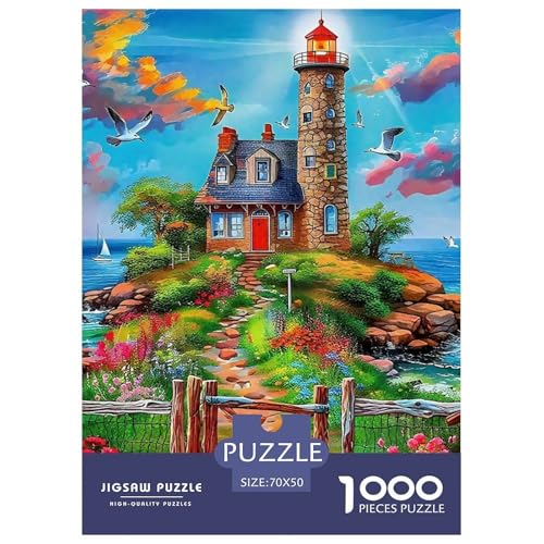 Küstenlandschaft Puzzle 1000-teilige Schwer Puzzle Spielzeug Lernspiel Impossible Herausforderungsspielzeug Für Erwachsene Und Kinder in Bewährter 70x50cm/1000pcs von OWBASKPOZ