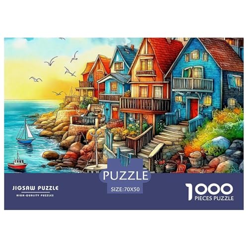 Küstenlandschaft Puzzle 1000-teilige Schwer Puzzle Spielzeug Pädagogisches Spiel Impossible Herausforderungsspielzeug Für Erwachsene Und Kinder in Bewährter 70x50cm/1000pcs Küstenlandschaft Puzzle 1000-teilige Schwer Puzzle Spielzeug Pädagogisches Spiel Impossible Herausforderungsspielzeug Für Erwachsene Und Kinder in Bewährter 70x50cm/1000pcs von OWBASKPOZ