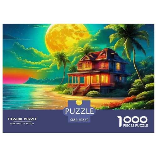 Küstenlandschaft Puzzles 1000 Teile Schwer Puzzle Spielzeug Lernspiel Impossible Herausforderung Spielzeug Für Erwachsene Und Kinder in Bewährter 70x50cm/1000pcs von OWBASKPOZ