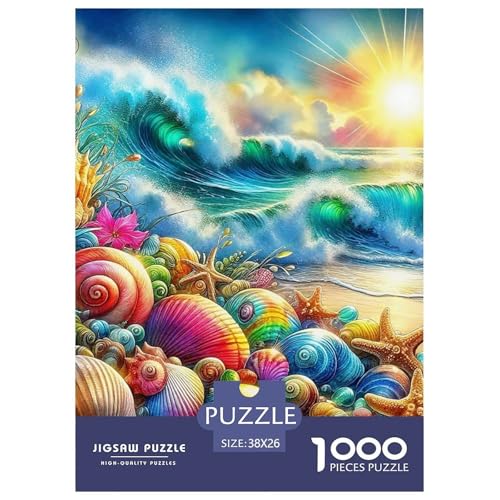 Küstenlandschaft Puzzles 1000 Teile Schwer Puzzle Spielzeug Pädagogisches Spiel Impossible Herausforderungsspielzeug Für Erwachsene Und Kinder in Bewährter 38x26cm/1000pcs von OWBASKPOZ