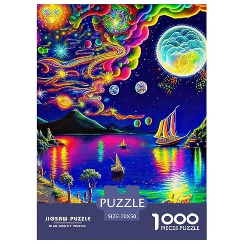 Küstenlandschaft Puzzles 1000 Teile Schwer Puzzle Spielzeug Pädagogisches Spiel Impossible Herausforderungsspielzeug Für Erwachsene Und Kinder in Bewährter 70x50cm/1000pcs von OWBASKPOZ