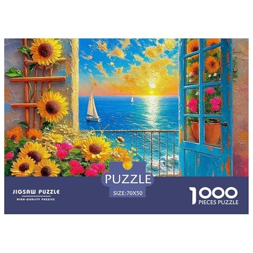 Küstenlandschaft Puzzles 1000 Teile Schwer Puzzle Spielzeug Pädagogisches Spiel Impossible Herausforderungsspielzeug Für Erwachsene Und Kinder in Bewährter 70x50cm/1000pcs von OWBASKPOZ