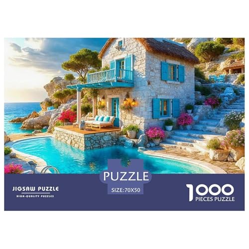 Küstenlandschaft Puzzles 1000-teilige Schwer Puzzle Spielzeug Lernspiel Impossible Herausforderungsspielzeug Für Erwachsene Kinder 70x50cm/1000pcs von OWBASKPOZ