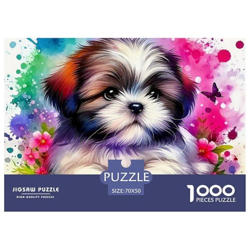 Netter Hund Puzzle 1000 Teile Schwer Puzzle Spielzeug Lernspiel Impossible Herausforderung Spielzeug Für Erwachsene Und Kinder Ab 14 Jahren 70x50cm/1000pcs Netter Hund Puzzle 1000 Teile Schwer Puzzle Spielzeug Lernspiel Impossible Herausforderung Spielzeug Für Erwachsene Und Kinder Ab 14 Jahren 70x50cm/1000pcs von OWBASKPOZ