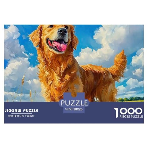 Netter Hund Puzzle 1000 Teile Schwer Puzzle Spielzeug Lernspiel Impossible Herausforderung Spielzeug Für Erwachsene Und Kinder in Bewährter 38x26cm/1000pcs von OWBASKPOZ
