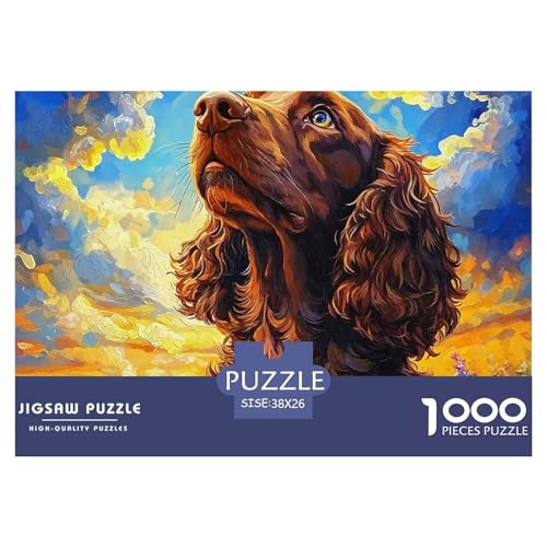 Netter Hund Puzzle 1000 Teile Schwer Puzzle Spielzeug Pädagogisches Spiel Impossible Herausforderungsspielzeug Für Erwachsene Kinder 38x26cm/1000pcs von OWBASKPOZ