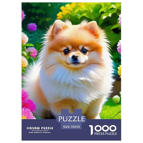 Netter Hund Puzzle 1000 Teile Schwer Puzzle Spielzeug Pädagogisches Spiel Impossible Herausforderungsspielzeug Für Erwachsene Kinder 70x50cm/1000pcs von OWBASKPOZ