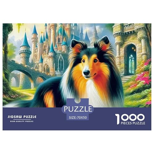 Netter Hund Puzzle 1000-teilige Schwer Puzzle Spielzeug Lernspiel Impossible Herausforderung Spielzeug Für Erwachsene Und Kinder Ab 14 Jahren 70x50cm/1000pcs von OWBASKPOZ