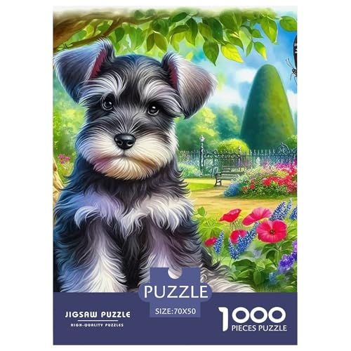 Netter Hund Puzzle 1000-teilige Schwer Puzzle Spielzeug Pädagogisches Spiel Impossible Herausforderungsspielzeug Für Erwachsene Kinder 70x50cm/1000pcs von OWBASKPOZ