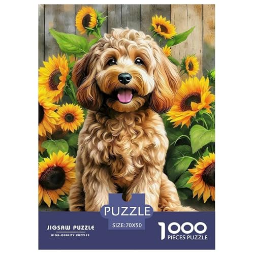Netter Hund Puzzle 1000-teilige Schwer Puzzle Spielzeug Pädagogisches Spiel Impossible Herausforderungsspielzeug Für Erwachsene Kinder 70x50cm/1000pcs von OWBASKPOZ