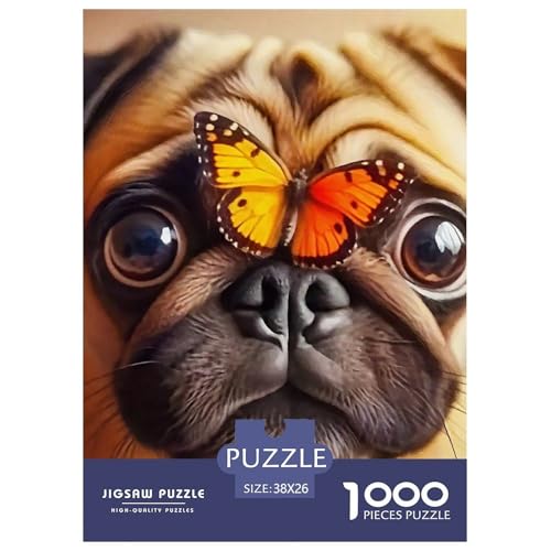 Netter Hund Puzzles 1000 Teile Schwer Puzzle Spielzeug Lernspiel Impossible Herausforderung Spielzeug Für Erwachsene Kinder 38x26cm/1000pcs von OWBASKPOZ