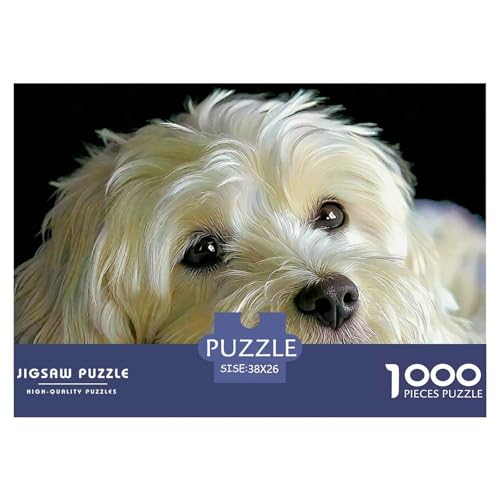 Netter Hund Puzzles 1000 Teile Schwer Puzzle Spielzeug Lernspiel Impossible Herausforderung Spielzeug Für Erwachsene Und Kinder Ab 12 Jahren 38x26cm/1000pcs von OWBASKPOZ
