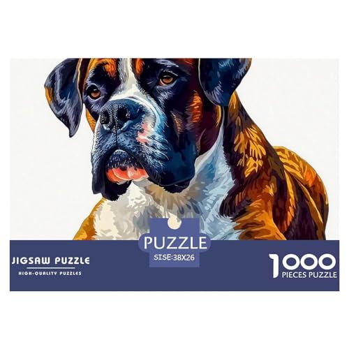Netter Hund Puzzles 1000 Teile Schwer Puzzle Spielzeug Lernspiel Impossible Herausforderungsspielzeug Für Erwachsene Kinder 38x26cm/1000pcs von OWBASKPOZ