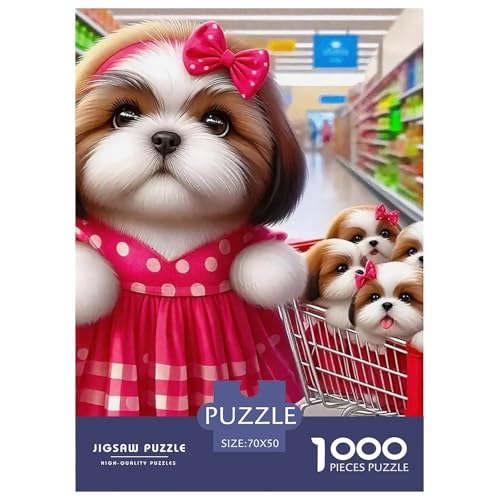 Netter Hund Puzzles 1000 Teile Schwer Puzzle Spielzeug Lernspiel Impossible Herausforderungsspielzeug Für Erwachsene Und Kinder Ab 14 Jahren 70x50cm/1000pcs Netter Hund Puzzles 1000 Teile Schwer Puzzle Spielzeug Lernspiel Impossible Herausforderungsspielzeug Für Erwachsene Und Kinder Ab 14 Jahren 70x50cm/1000pcs von OWBASKPOZ