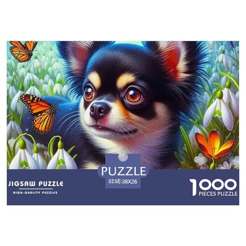 Netter Hund Puzzles 1000 Teile Schwer Puzzle Spielzeug Pädagogisches Spiel Impossible Herausforderung Spielzeug Für Erwachsene Kinder 38x26cm/1000pcs von OWBASKPOZ