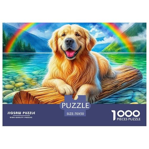 Netter Hund Puzzles 1000 Teile Schwer Puzzle Spielzeug Pädagogisches Spiel Impossible Herausforderungsspielzeug Für Erwachsene Kinder 70x50cm/1000pcs von OWBASKPOZ