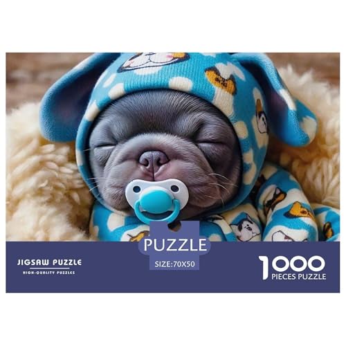 Netter Hund Puzzles 1000 Teile Schwer Puzzle Spielzeug Pädagogisches Spiel Impossible Herausforderungsspielzeug Für Erwachsene Kinder 70x50cm/1000pcs von OWBASKPOZ