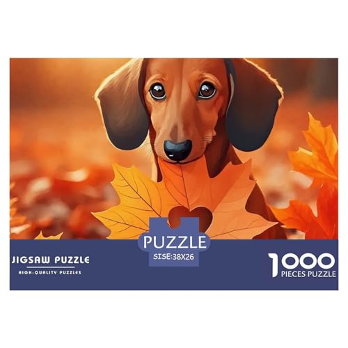 Netter Hund Puzzles 1000 Teile Schwer Puzzle Spielzeug Pädagogisches Spiel Impossible Herausforderungsspielzeug Für Erwachsene Und Kinder in Bewährter 38x26cm/1000pcs von OWBASKPOZ